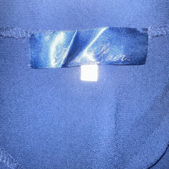 Blue Rain scalloped beaded top medium EUC‎ - Picture 5 of 7